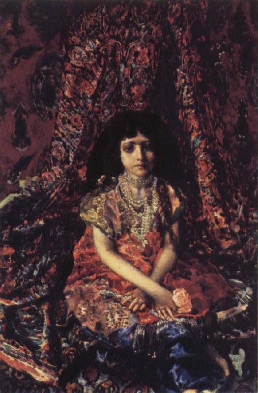 Young Girl against a Persian Carpet